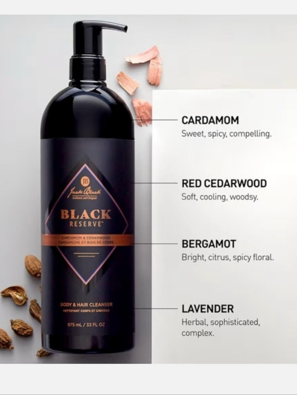 2 New Jack Black Reserve Body & Hair Cleanser 33 fl oz.